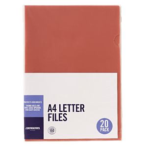 J.Burrows Letter File A4 Red 20 Pack