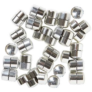 J.Burrows Round Magnets Silver 48 Pack