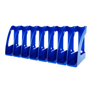 J.Burrows Magazine File Blue 8 Pack