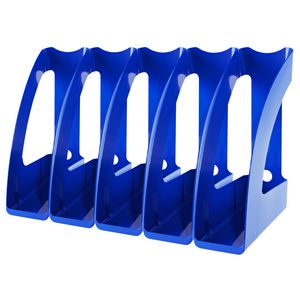 J.Burrows Magazine File Blue 8 Pack