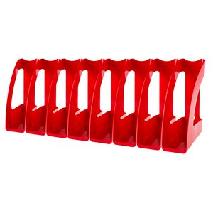 J.Burrows Magazine File Red 8 Pack
