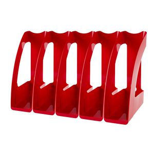 J.Burrows Magazine File Red 8 Pack