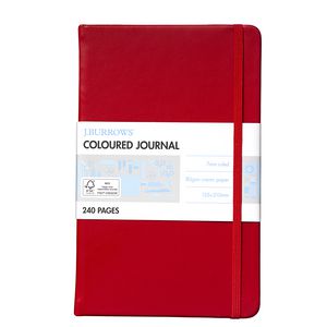 J.Burrows Medium Coloured Journal Red