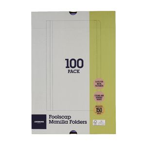 J.Burrows Manila Folder Foolscap Purple 100 Pack