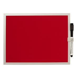 J.Burrows Aluminium Frame Magnetic Whiteboard Red