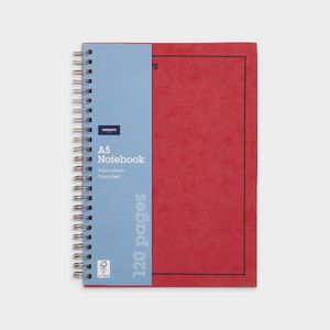 J.Burrows A5 Hard Cover Pressboard Notebook Red