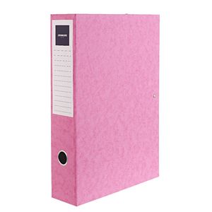 J.Burrows Foolscap Pressboard Box File Pink