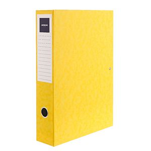 J.Burrows Foolscap Pressboard Box File Yellow