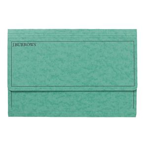 J.Burrows Foolscap Document Wallet Green