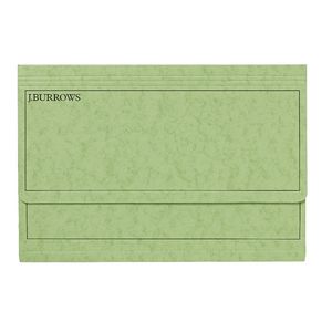 J.Burrows Foolscap Document Wallet Lime