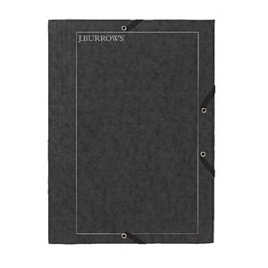 J.Burrows A4 Pressboard Elastic File Black