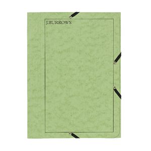 J.Burrows A4 Pressboard Elastic File Lime
