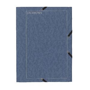 J.Burrows A4 Pressboard Elastic File Navy