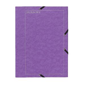 J.Burrows A4 Pressboard Elastic File Purple