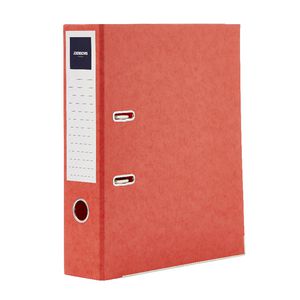 J.Burrows Pressboard Lever Arch File A4 2 Ring Red