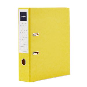 J.Burrows Pressboard Lever Arch File A4 2 Ring Yellow