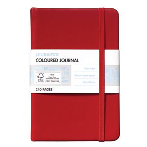 J.Burrows Pocket Coloured Journal 240 Page Red