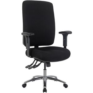 Professional Ergonomic Extra-Heavy-Duty Fabric Chair Black