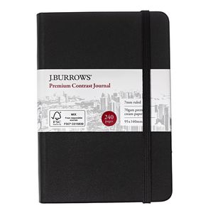 J.Burrows Pocket Colour Contrast Journal 240 Page Black