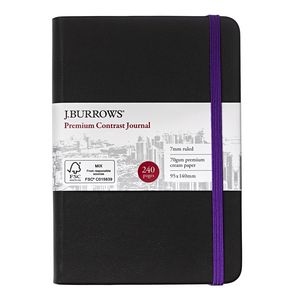 J.Burrows Pocket Colour Contrast Journal 240 Page Purple