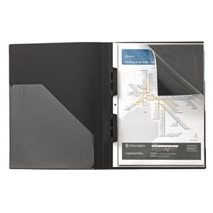 J.Burrows Display Book A3 20 Pocket Refillable Black