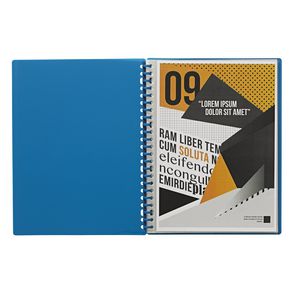 J.Burrows Display Book A4 20 Pocket Refillable Blue