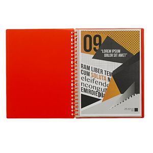 J.Burrows Display Book A4 20 Pocket Refillable Orange