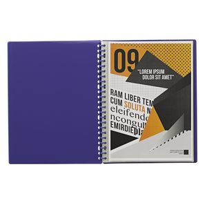 J.Burrows Display Book A4 20 Pocket Refillable Purple