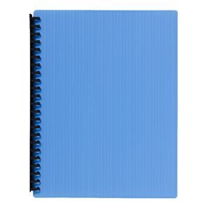 J.Burrows Display Book A4 20 Pocket Refillable Embossed Blue
