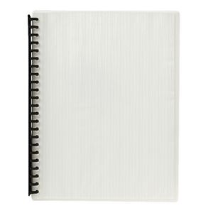 J.Burrows Display Book A4 20 Pocket Refillable Embossed Clear