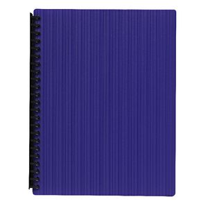 J.Burrows Display Book A4 20 Pocket Refillable Emboss Purple