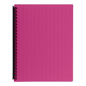 J.Burrows Display Book A4 20 Pocket Refillable Embossed Pink