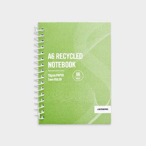 J.Burrows A6 Recycled Spiral Notebook 96 Page