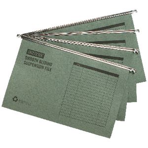 J.Burrows Suspension File Foolscap Green 100 Pack