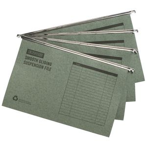 J.Burrows Suspension File Foolscap Green 100 Pack