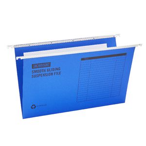 J.Burrows Suspension File Foolscap Blue 25 Pack