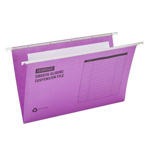 J.Burrows Suspension File Foolscap Purple 25 Pack
