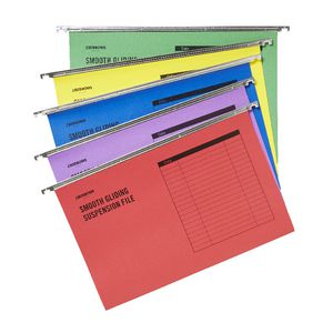 J.Burrows Suspension File Foolscap Assorted 25 Pack