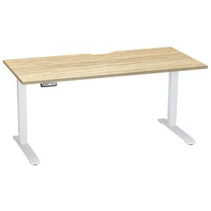 Stilford Electric Height Adjustable Desk White/Oak 1600mm