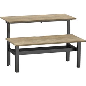 Stilford Electric Adjustable Back to Back Desk 1500mm Black