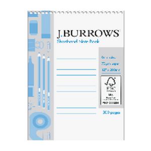 J.Burrows Shorthand Notebook 300 Page