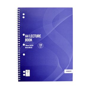 J.Burrows A4 Spiral Lecture Book 120 Page