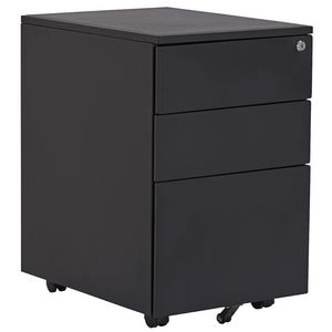 Stilford 3 Drawer Mobile Pedestal Black