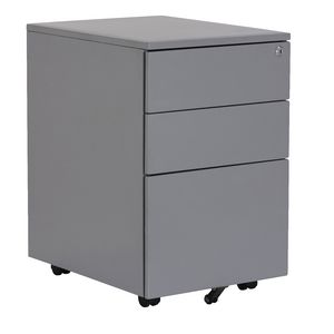 Stilford 3 Drawer Mobile Pedestal Silver