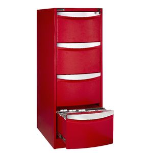 Stilford 4 Drawer Filing Cabinet Red