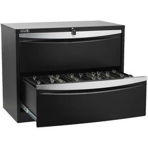 Stilford 2 Drawer Lateral Filing Cabinet Black