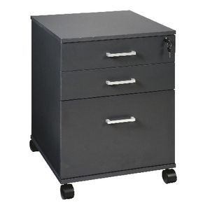 Toro 3 Drawer Pedestal Dark Grey
