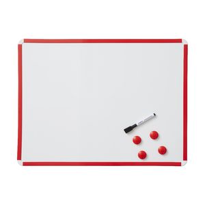 J.Burrows Magnetic Whiteboard 600 x 450mm Red