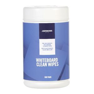 J.Burrows Wet Whiteboard Cleaning Wipes 100 Pack