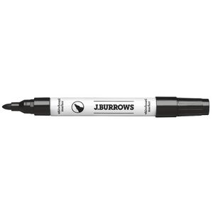 J.Burrows Whiteboard Markers Bullet Black 10 Pack